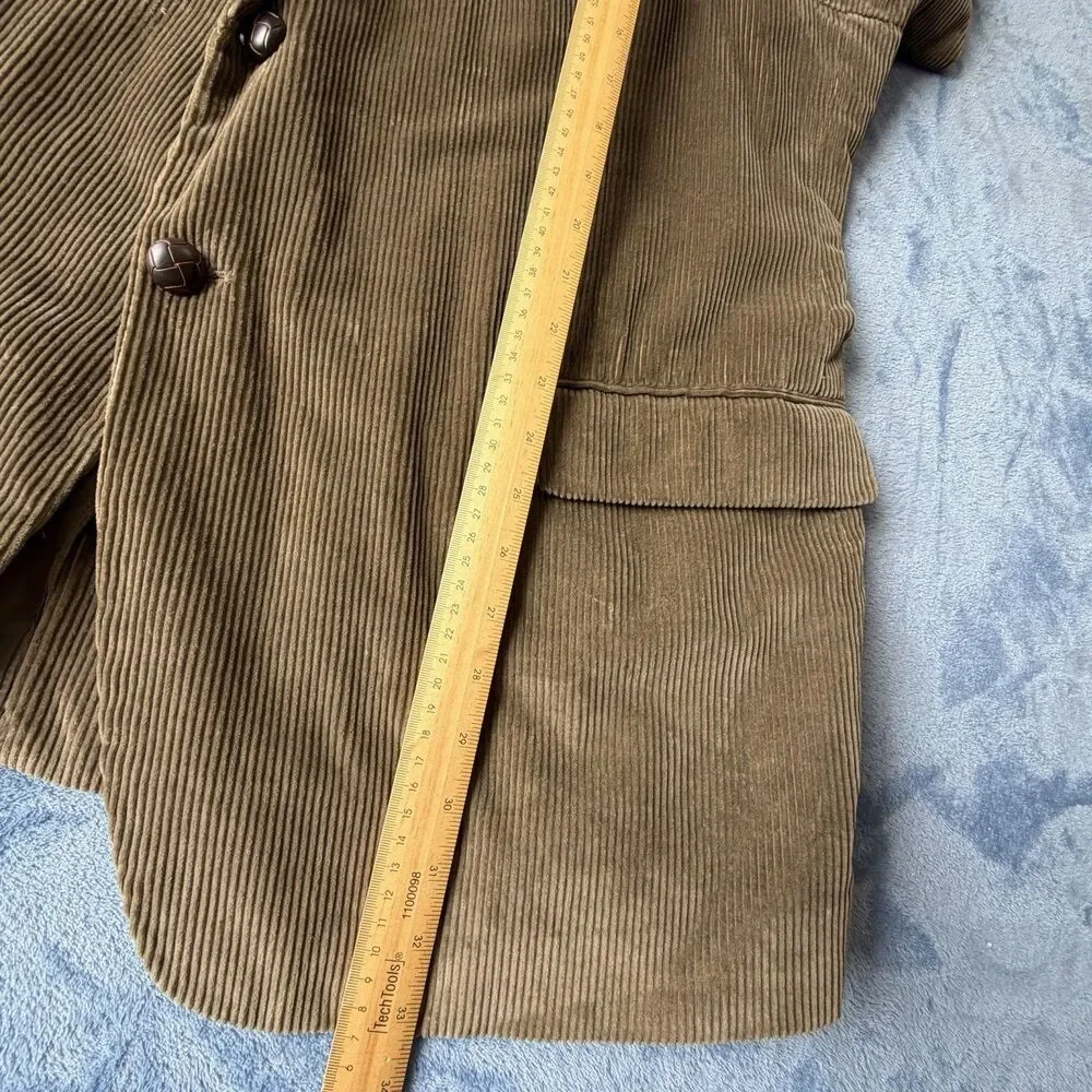 Covington Mens 48R Brown Corduroy Blazer Sport Coat Cotton 2 Button Jacket
